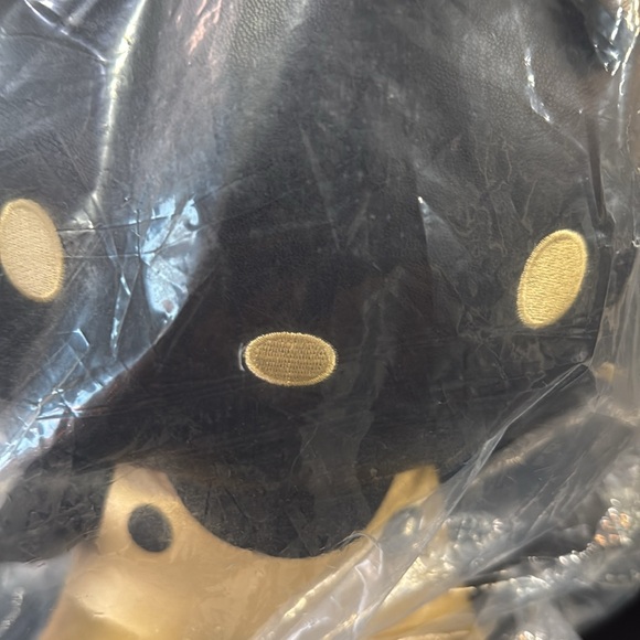 New Hello Kitty Black & Gold Collectors Plush Pleather Stuffed Toy By Kidrobot - Picture 3 of 10